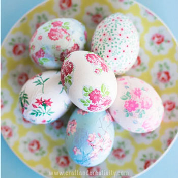 Húsvéti tojások szalvétatechnikával dekorálva (decoupage)