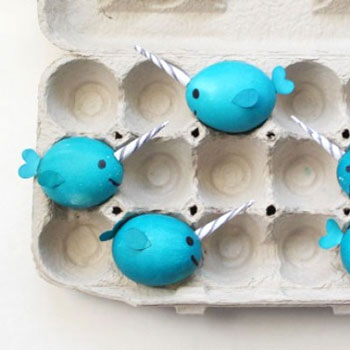 Narvál húsvéti tojások - tojásfestés ötlet gyerekeknek