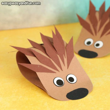 Egyszerű aranyos papír süni - kreatív őszi ötlet gyerekeknek