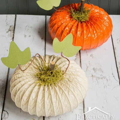 Dryer vent pumpkins - easy fall or Halloween decors 