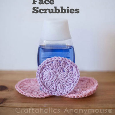 Washable reusable crocheted face scrubbies