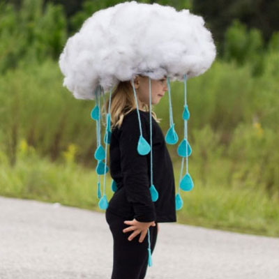 DIY easy raincloud costume for kids (no-sew)