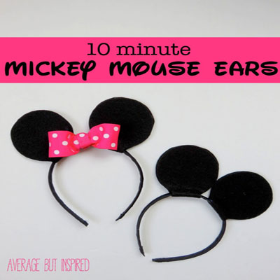Quick MiIckey and Minnie mouse ears - costume for kids