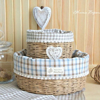 DIY Natural style woven baskets 