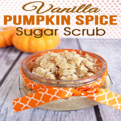 DIY Vanilla pumpkin spice sugar scrub - quick spa gift idea
