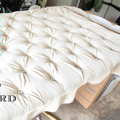 Diy Upholstered Tufted Headboard, How To Make A Diamond Tufted Upholstered Headboard