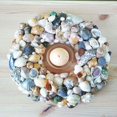 DIY Sea shell wreath - summer decor