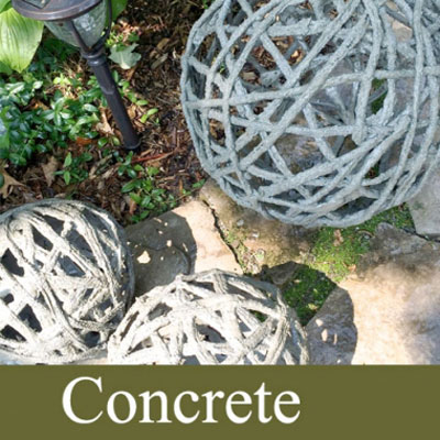 DIY Giant concrete garden orbs - garden decor