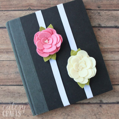 Easy DIY felt flower bookmarks - felt craft for kids
