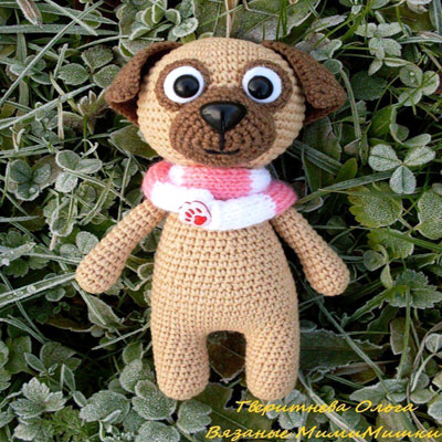 Adorable amigurumi pug - free crochet pattern