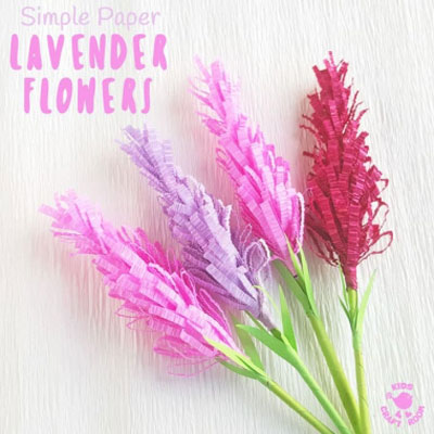 Easy DIY paper lavender - spring decoration (paper flower)