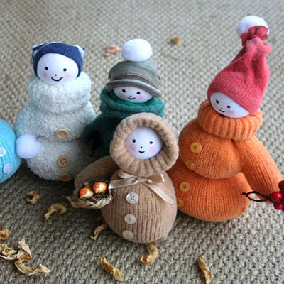 Adorable christmas dolls from mittens