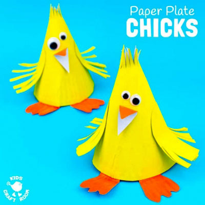 DIY Paper plate chick - fun Easter craft for kids