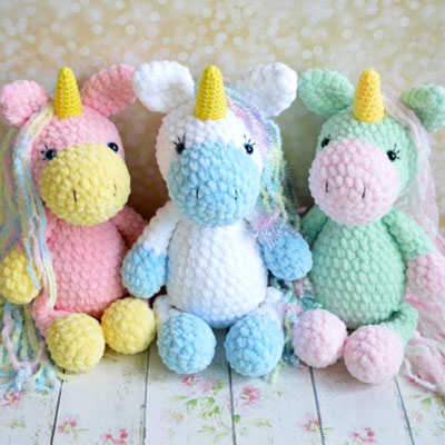 Little soft amigurumi unicorn (free amigurumi pattern)