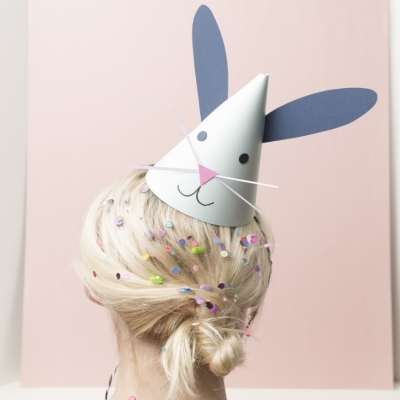DIY bunny party hats