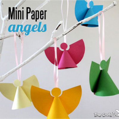 Simple Folded Paper Angels - Our Kid Things